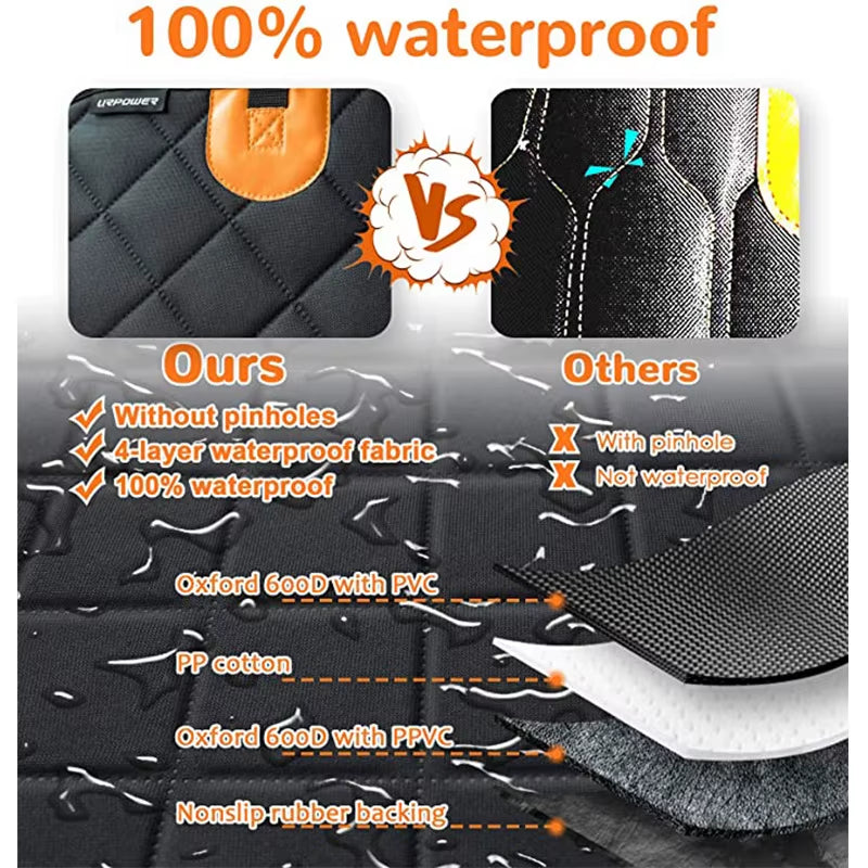 Dog Car Seat Cover Waterproof Pet Dog Carriers Travel Mat Hammock for Small Medium Large Dogs Car Rear Back Seat Safety Pad