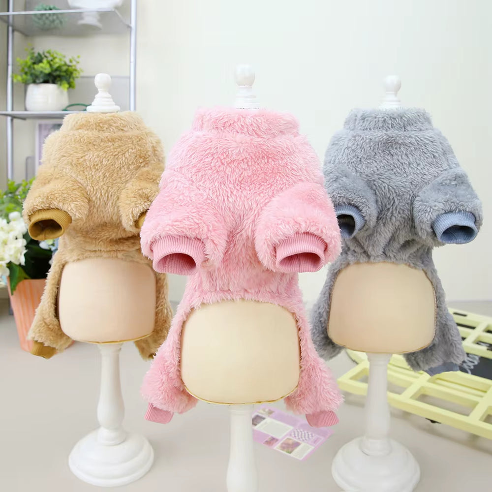 Winter Dog Clothes for Small Medium Dogs French Bulldog Jumpsuit Coat Warm Fleece Puppy Jacket Dogs Clothing Chihuahua Outfit