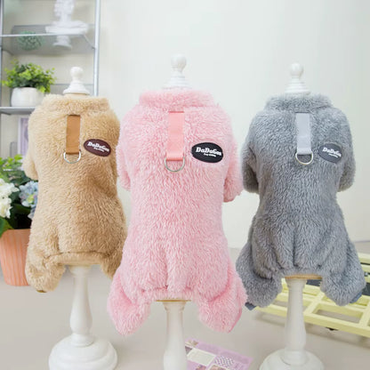 Winter Dog Clothes for Small Medium Dogs French Bulldog Jumpsuit Coat Warm Fleece Puppy Jacket Dogs Clothing Chihuahua Outfit